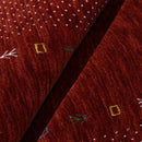 Red Gabbeh Border Design Hand Loomed Wool Area Rug
