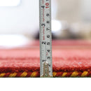 Red Tribal Border Design Hand Loomed Wool Area Rug