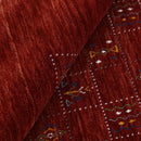 Red Tribal Geometrical Design Wool Area Rug