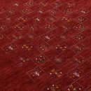 Red Tribal Geometrical Design Wool Area Rug