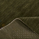 Solid with Border Patterns Hand Loomed Wool Area Rug