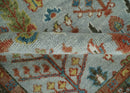 Ready to Ship Tree of Life Hand Knotted Silver, Brown and Rust Traditional Oushak Wool Rug