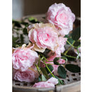 Faux Silk Real Touch Blooming Rose Stem in Pink 25" Tall