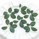 Realistic dark green 50pcs silk 5leaf artificial roses wedding decor