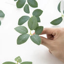 Realistic dark green 50pcs silk 5leaf artificial roses wedding decor