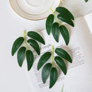 Realistic dark green silk willow leaves wedding and home decor