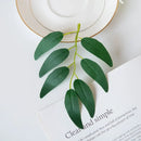 Realistic dark green silk willow leaves wedding and home decor