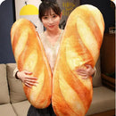 Realistic golden brown baguette comfort pillow bedroom waist support