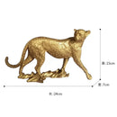 Realistic golden leopard print resin crafts office decor