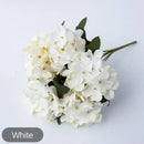Realistic pink & white hydrangea branch decor wedding living room flowers