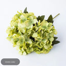 Realistic pink & white hydrangea branch decor wedding living room flowers