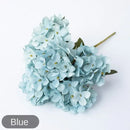 Realistic pink & white hydrangea branch decor wedding living room flowers