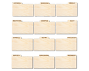Unfinished Wood Recipe Card Dividers | 12pc | 5" Wide | 1/8" Wood | Wood Craft DIY