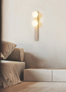 Rectangle Asymmetrical Travertine Wall Sconce