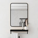 Rectangle Brushed Black Aluminum Framed Wall Mirror