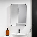 Rectangle Brushed Black Aluminum Framed Wall Mirror