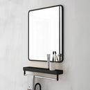 Rectangle Brushed Black Aluminum Framed Wall Mirror