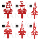 Gnome Monogram Plant Markers