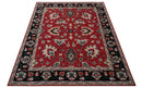 Red and Black Hand Knotted Traditional Oushak Custom made wool Area Rug