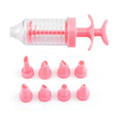 Red and clear cookie cream cake press kitchen decorating kit