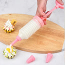 Red and clear cookie cream cake press kitchen decorating kit