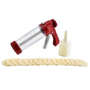 Red and clear cookie cream cake press kitchen decorating kit