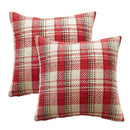Red and cream buffalo plaid cushion cover living room throw pillow