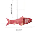Red bamboo fish pendant light living room chandelier