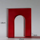 Red & blue geometric crystal arch glass sculpture living room decor