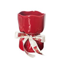 Red bouquet shape ceramic vase living room floral decor
