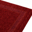 Red Center Pattern Hand Loomed Wool Area Rug