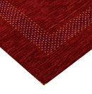 Red Center Pattern Hand Loomed Wool Area Rug