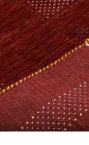 Red Center Pattern Hand Loomed Wool Area Rug