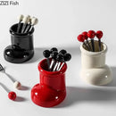 DecorBites™ Boot Ceramic Storage Jar Desk Organizer Box for Small Objects