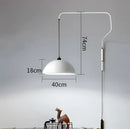 Red enamel dome adjustable pendant light for kitchen island