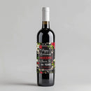 Red Floral Retirement Wine Label