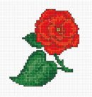 Red Flower B019L Counted Cross-Stitch Kit