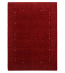 Red Gabbeh Border Design Hand Loomed Wool Area Rug