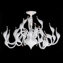Red glass iron swan pendant lamp living room chandelier