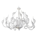 Red glass iron swan pendant lamp living room chandelier