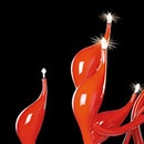 Red glass iron swan pendant lamp living room chandelier