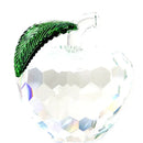 Red & pink crystal yellow apple figurines – office desktop decor