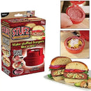 Red plastic stuffed hamburger meat presser – kitchen burger maker