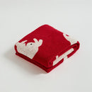 Red regina lively rabbit throw blanket bedroom decor