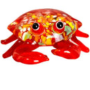 Red speckled crab glass figurines living room art sculpture