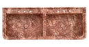 Red Travertine Double Bathroom Vanity Sink 48 inch - Fluted Design