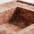 Red Travertine Rectangular Wall-Mount Bathroom Sink - 30" x 16" x 8"