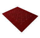Red Tribal Geometrical Design Wool Area Rug