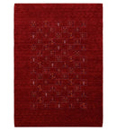 Red Tribal Geometrical Design Wool Area Rug