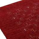 Red Tribal Geometrical Design Wool Area Rug